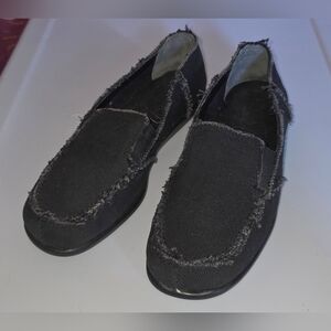 Aerosoles Women’s Canvas Slip-On Loafers Moc Toe Casual Comfort Flats Black